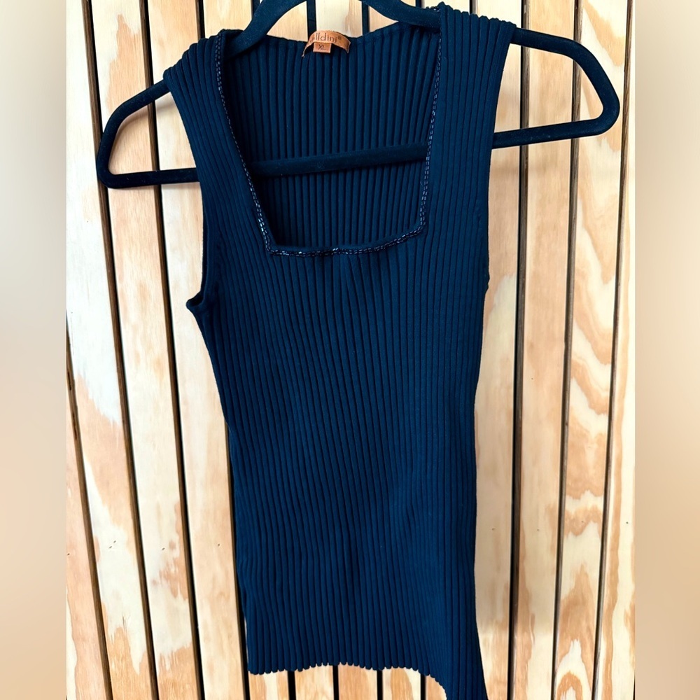 4/$20 - BELLDINI Black Ribbed Knit Tank- Size XL